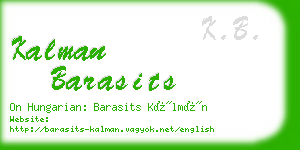 kalman barasits business card